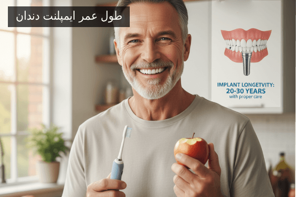 طول عمر ایمپلنت دندان