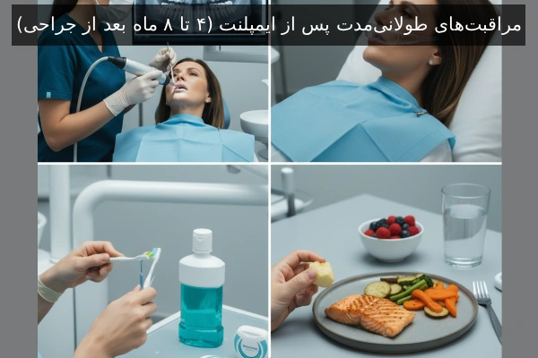 مراقبت‌های طولانی‌مدت پس از ایمپلنت (۴ تا ۸ ماه بعد از جراحی)
