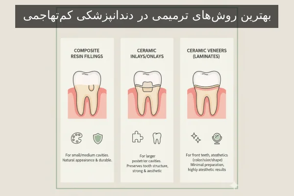 بهترین روش‌های ترمیمی در دندانپزشکی کم‌تهاجمی